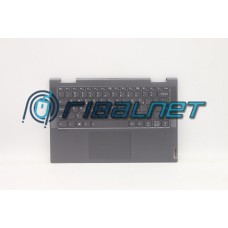  Top Cover com Teclado Gray Lenovo Yoga 7-14ITL5, com Backlight, com Touchpad, Enter Pequeno, layout em Russo